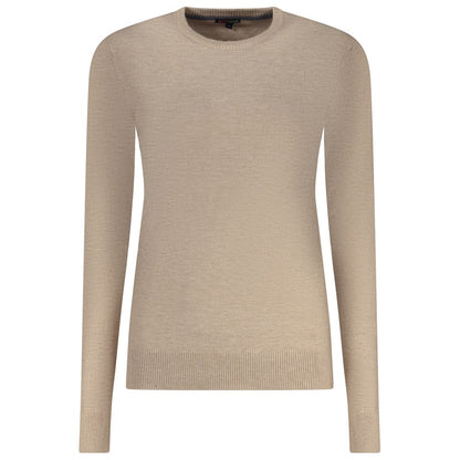 Beige Viscose Women Sweater