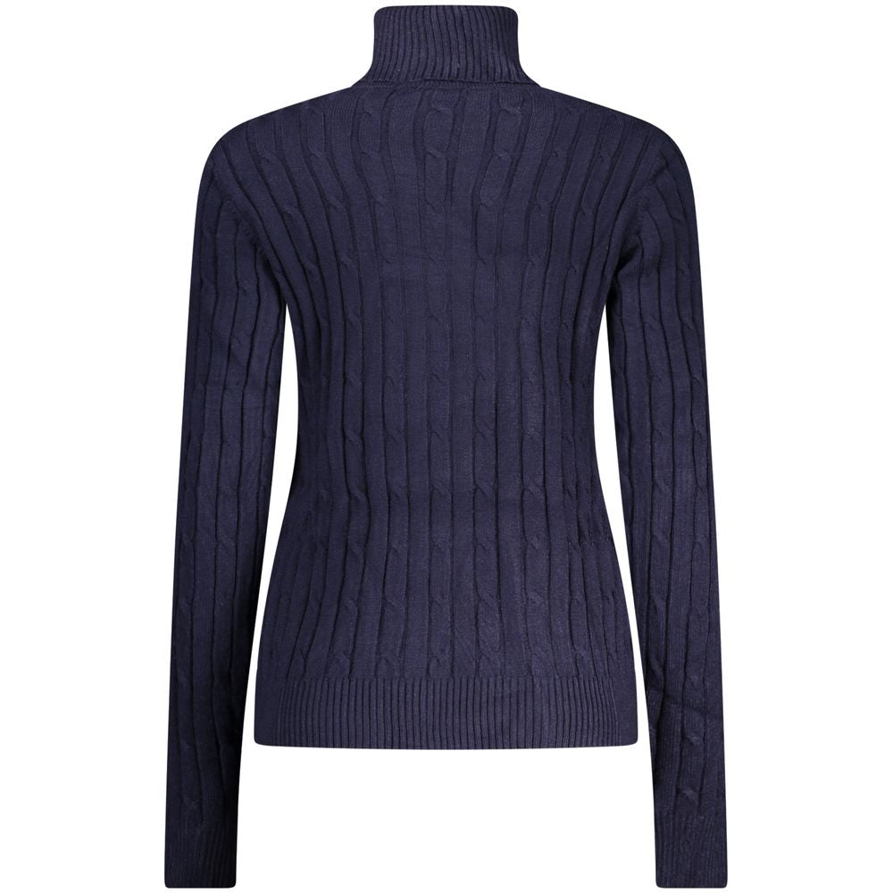 Blu Viscosa Donna Maglia