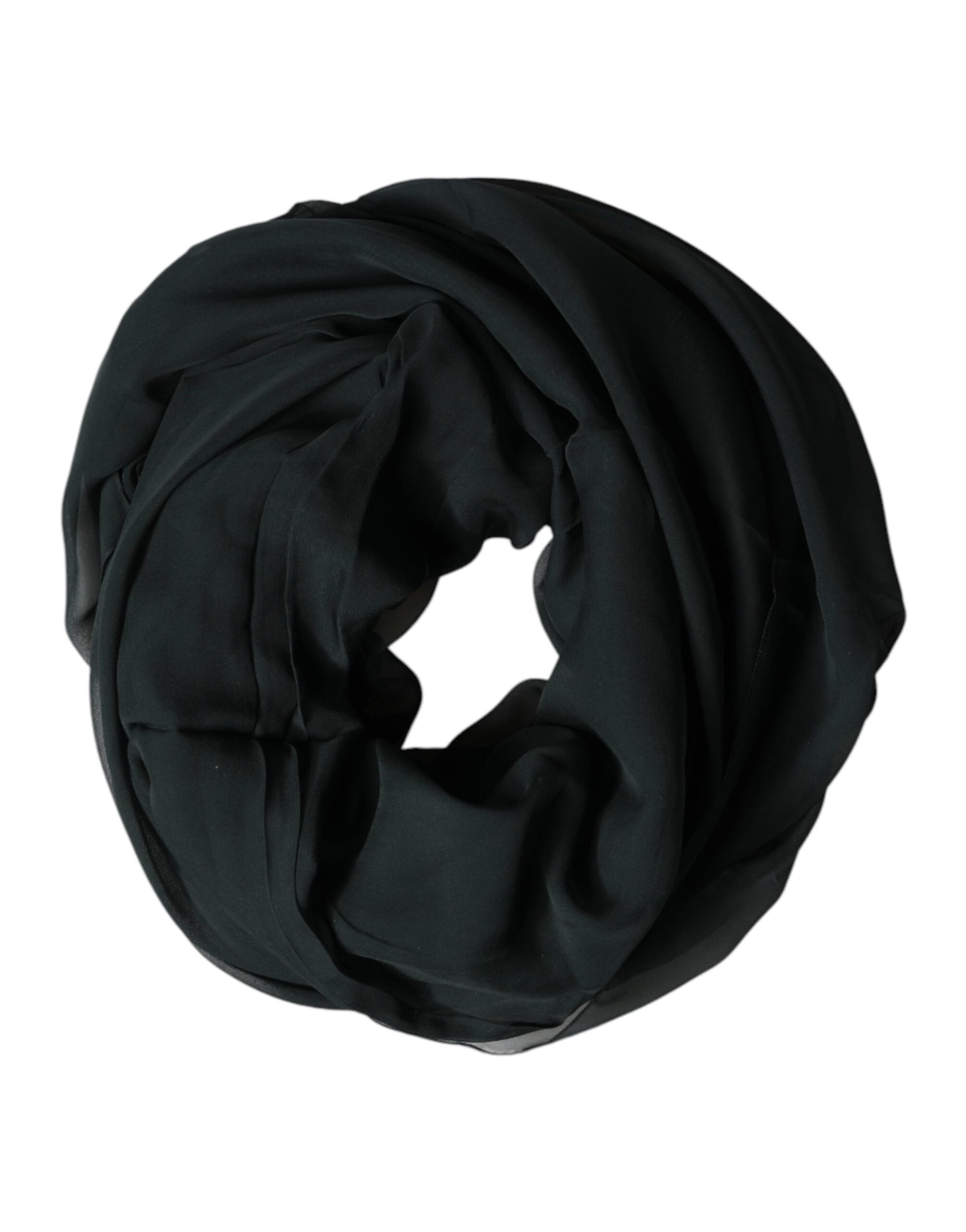 Dark Green Stole Silk Neck Wrap Shawl  Scarf