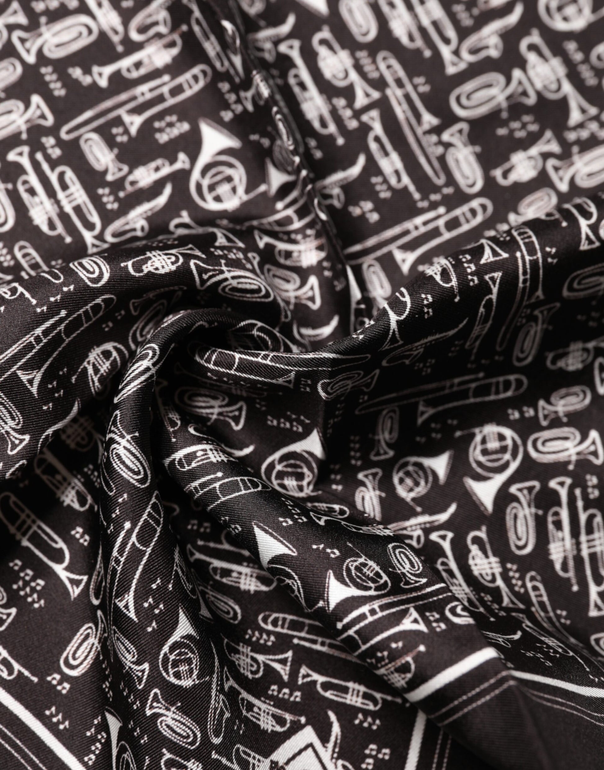 Brown Jazz Club Square Handkerchief Men 32cm x 31cm Scarf