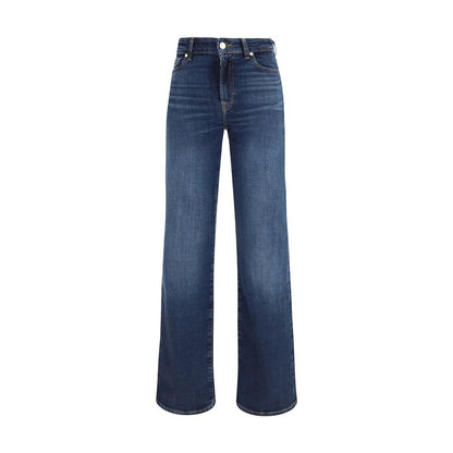 Blue Cotton Bootcut Jeans