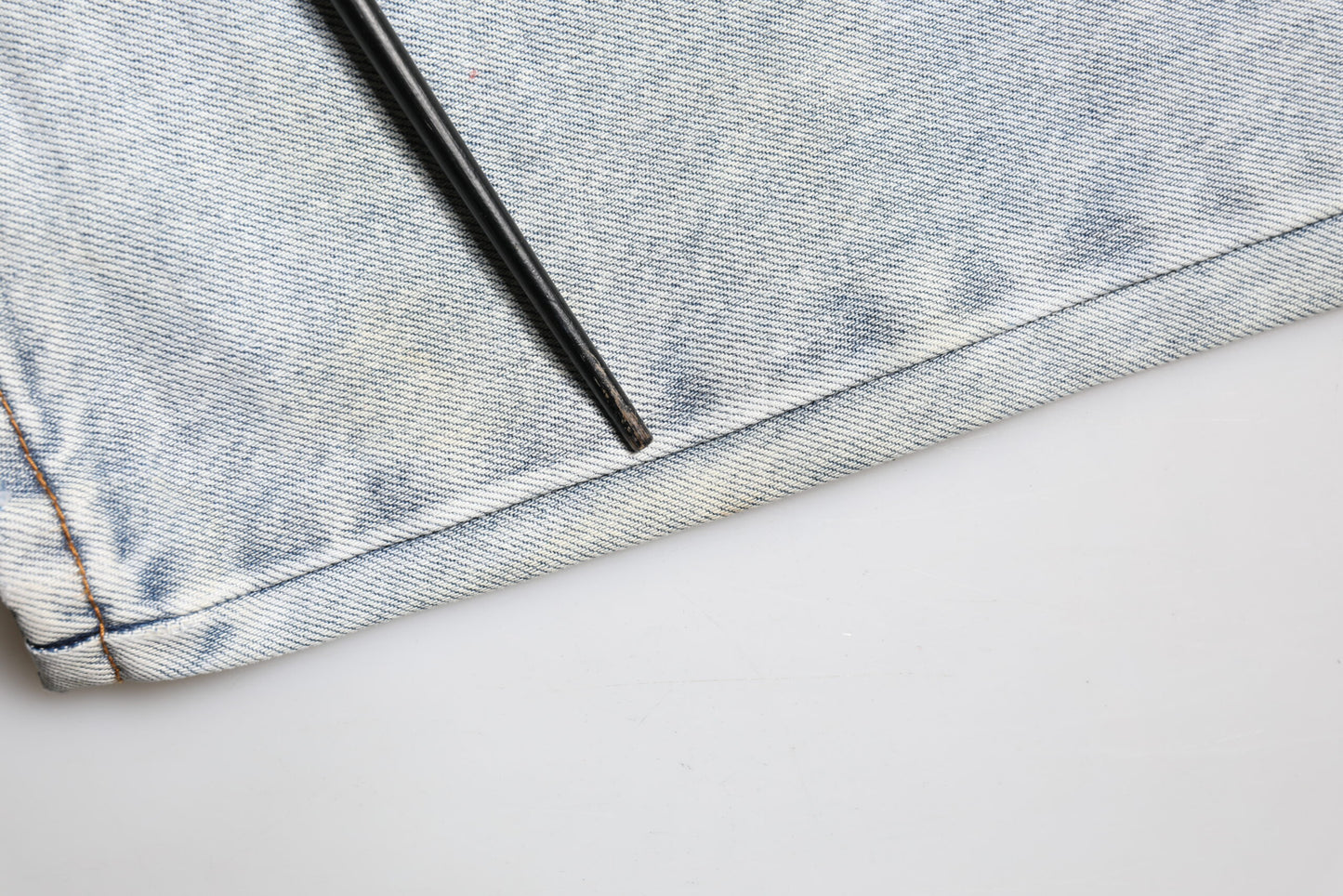 Light Blue Tattered Mid Waist Straight Denim Jeans