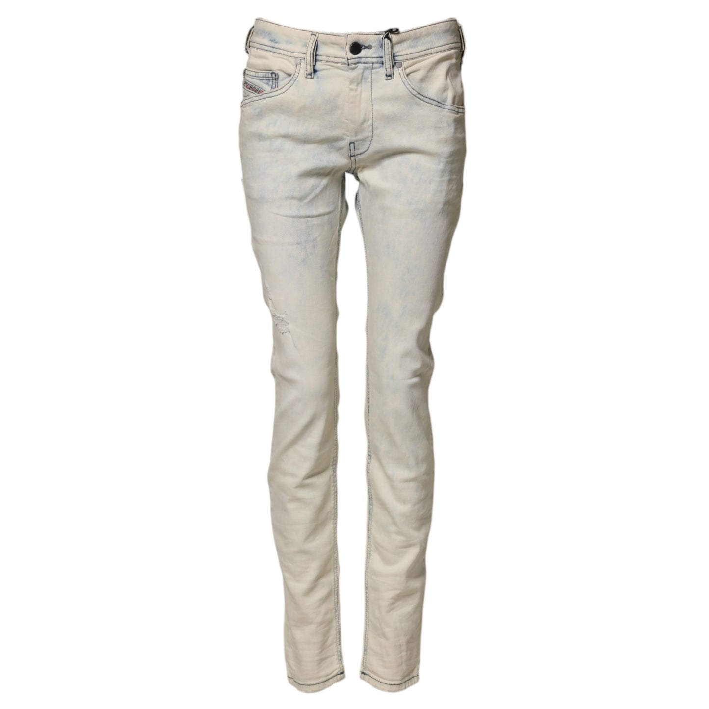 White Mid Waist Skinny Denin Casual Cotton Trouser Jeans