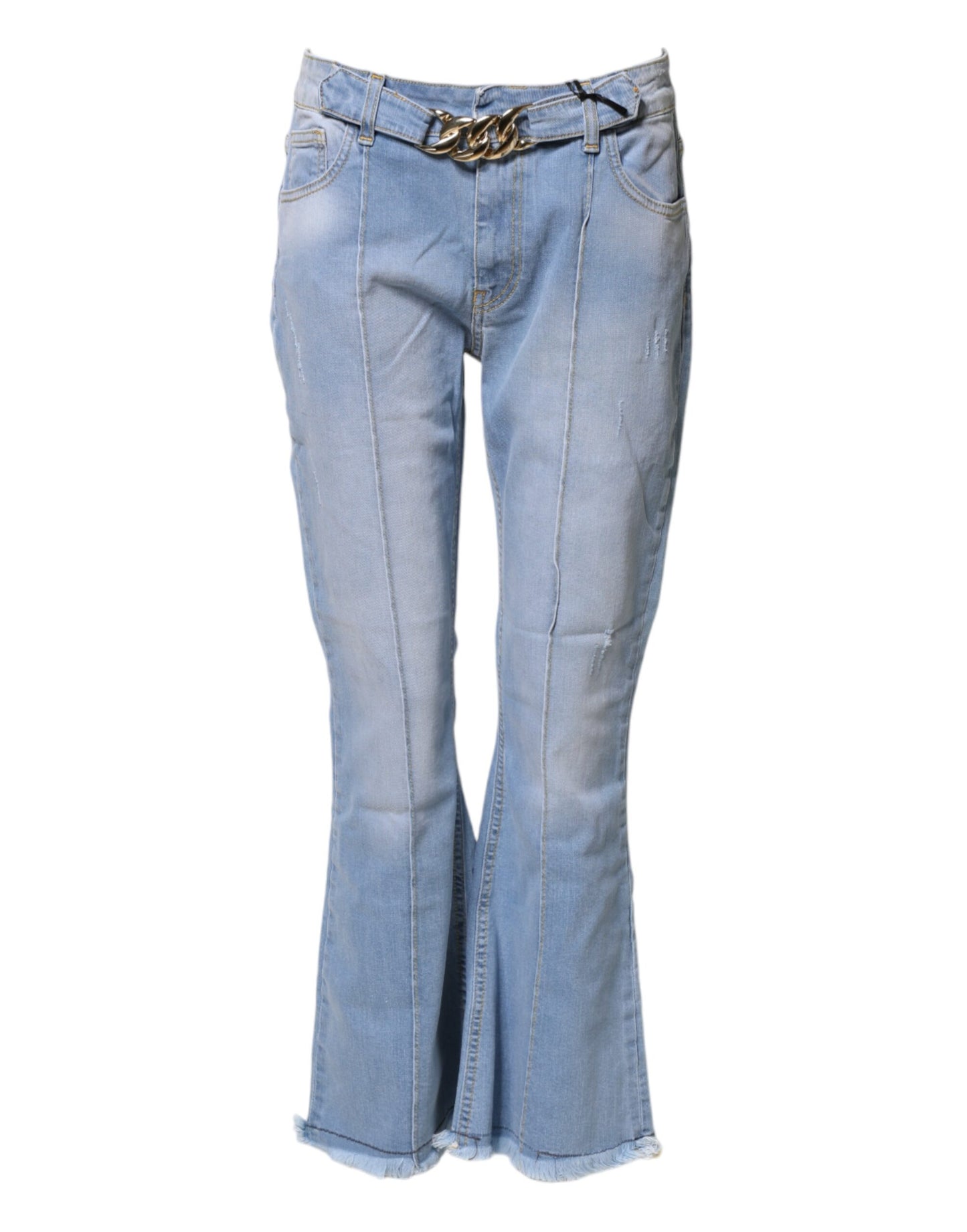 Light Blue Washed High Waist Bootcut Denim Jeans