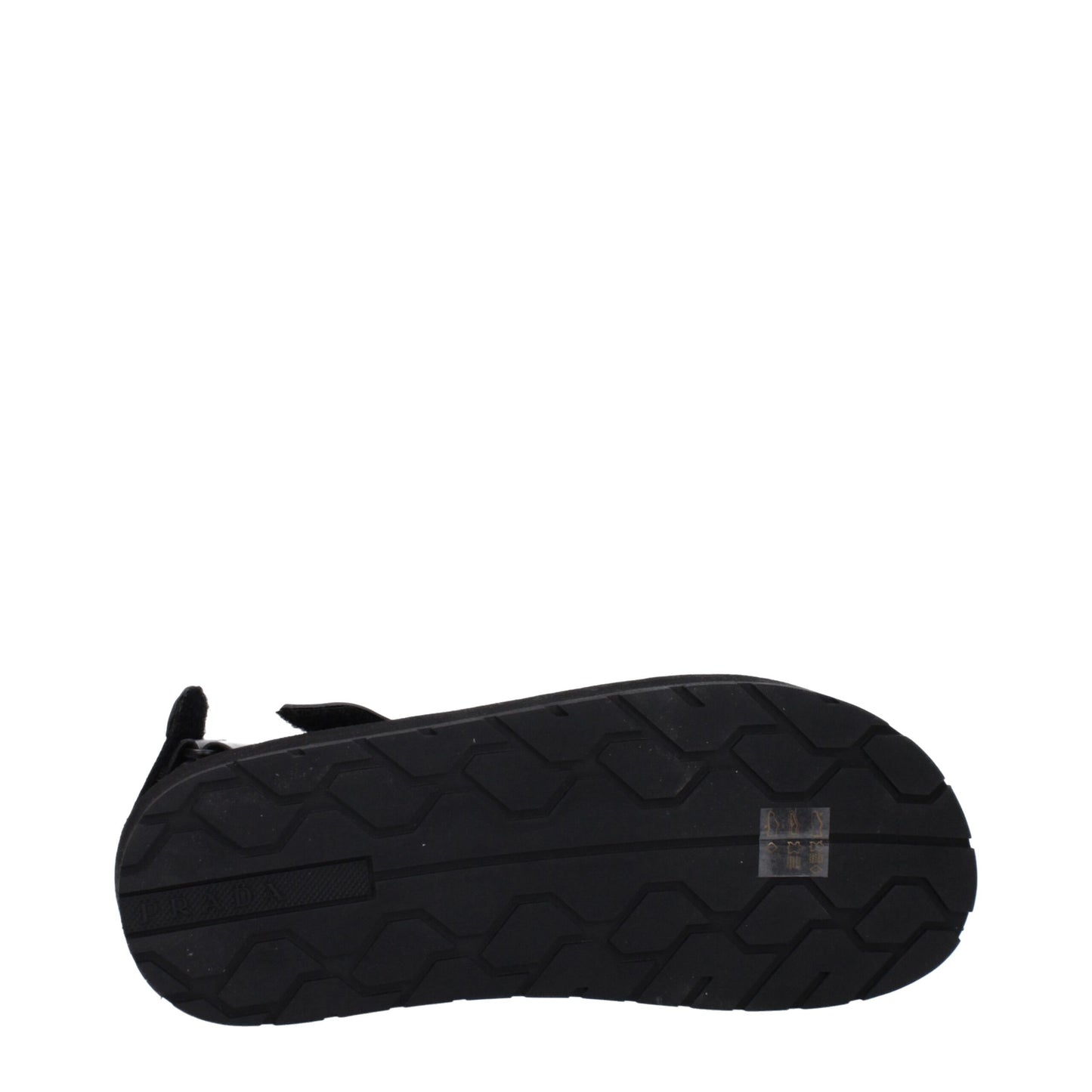 Black Fabric Flat Sandals