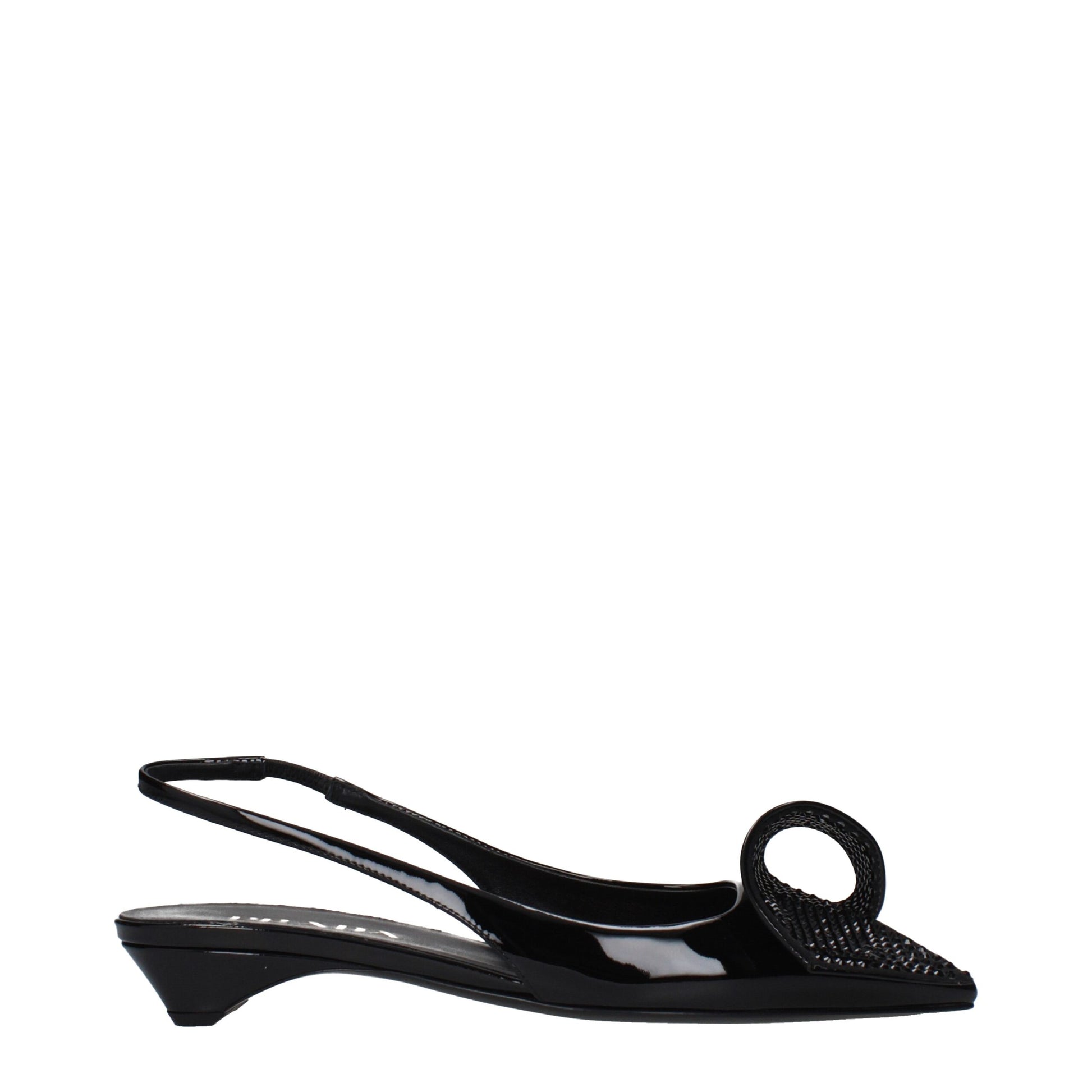 Black Leather Flat Sandals