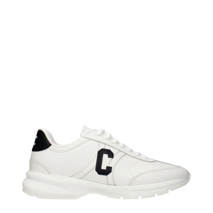 White Leather Athletic Sneakers