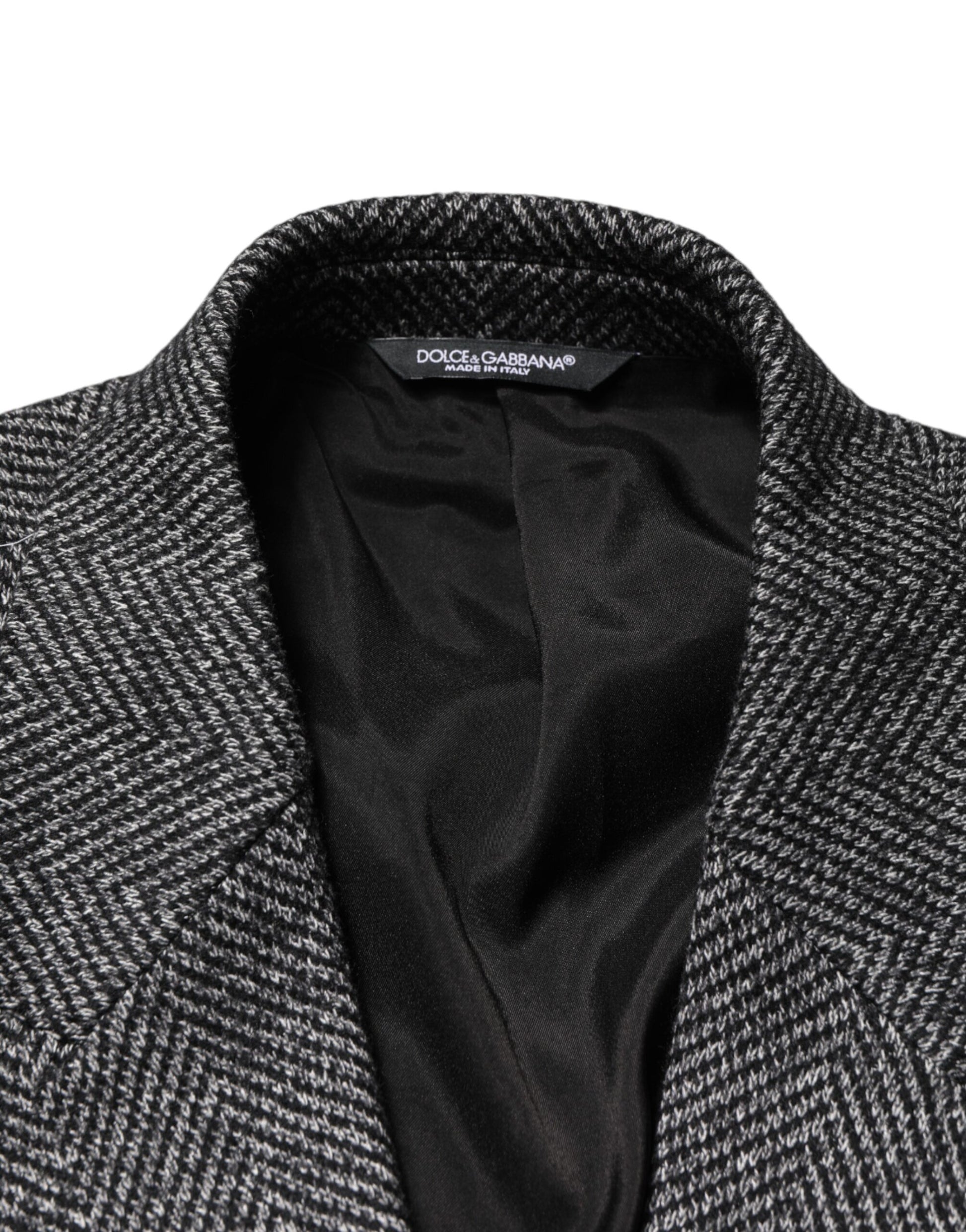 Gray Wool Blend Long Trench Coat Men Jacket