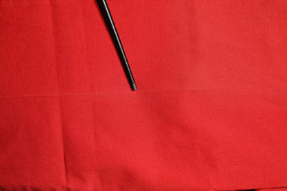 Red Flared Mid Waist Chino Casual Trouser Pants