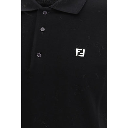 Black Cotton Polo Shirt