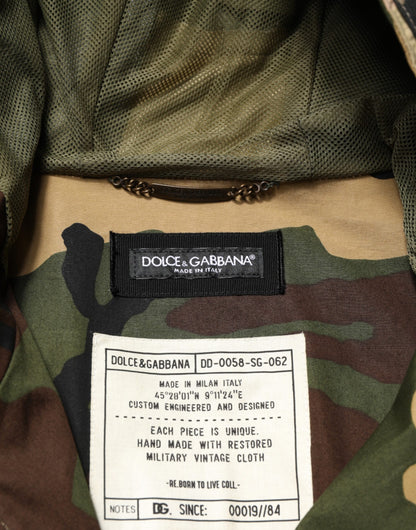 Multicolor Camouflage Hooded RainCoat Jacket