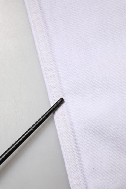 White High Waist Straight Denim Jeans