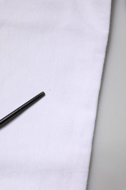 White High Waist Straight Denim Jeans