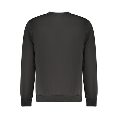 Black Polyester Men Sweatshirt