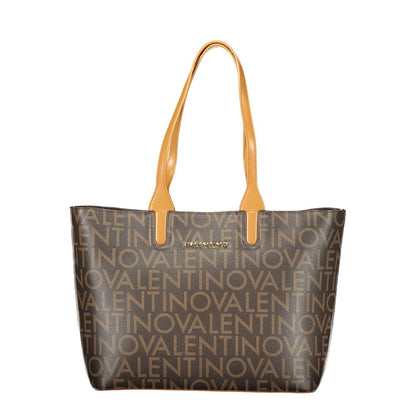 Marrone Polyurethane Women Handbag
