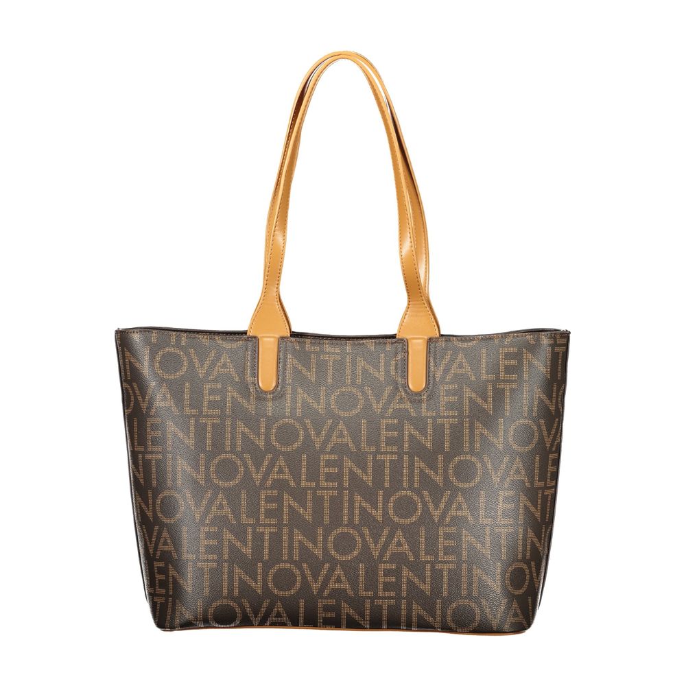 Marrone Polyurethane Women Handbag