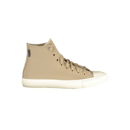 Beige Leather Unisex Sneaker