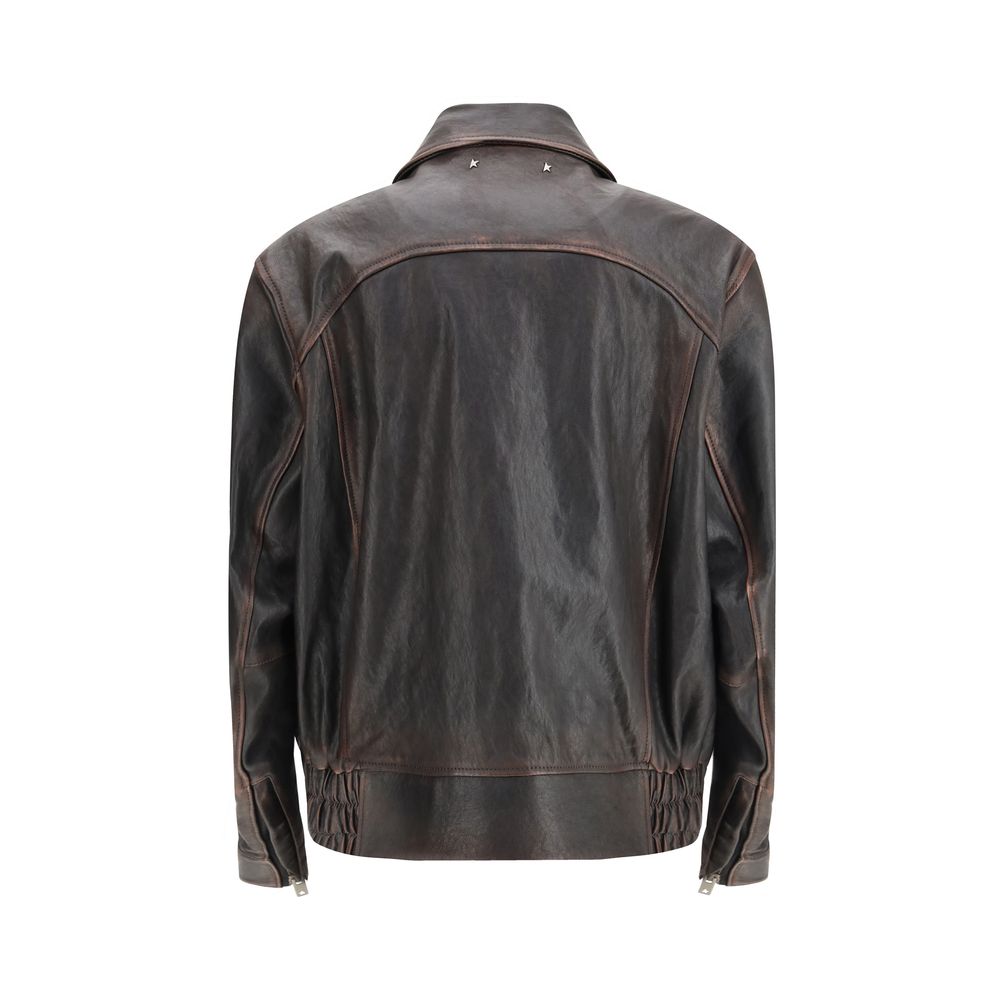 Brown Goatskin Bomber