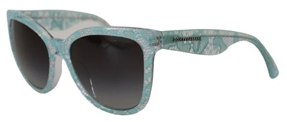 Elegant Blue Lace Detail Sunglasses