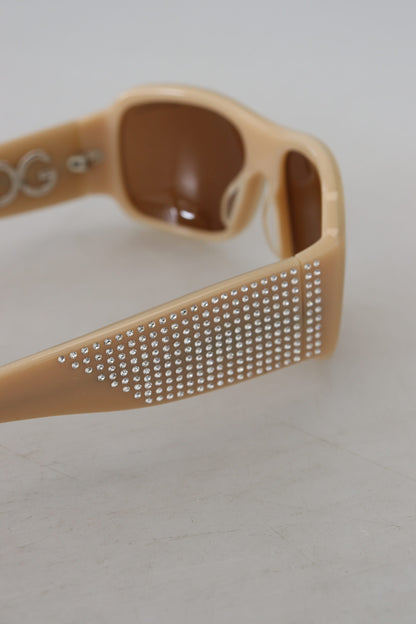 Elegant Cream Swarovski Sunglasses