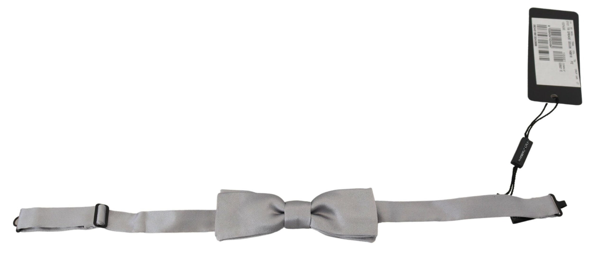 Elegant Gray Silk Bow Tie