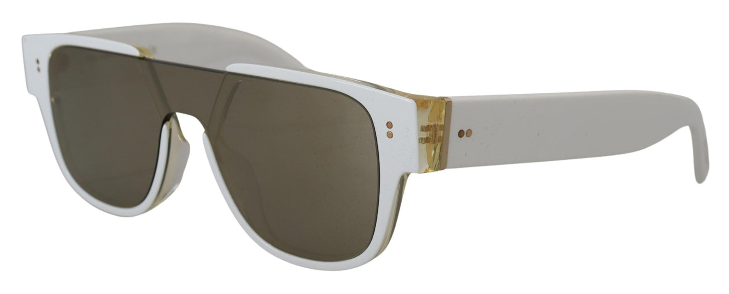 Elegant White Acetate Sunglasses for Women