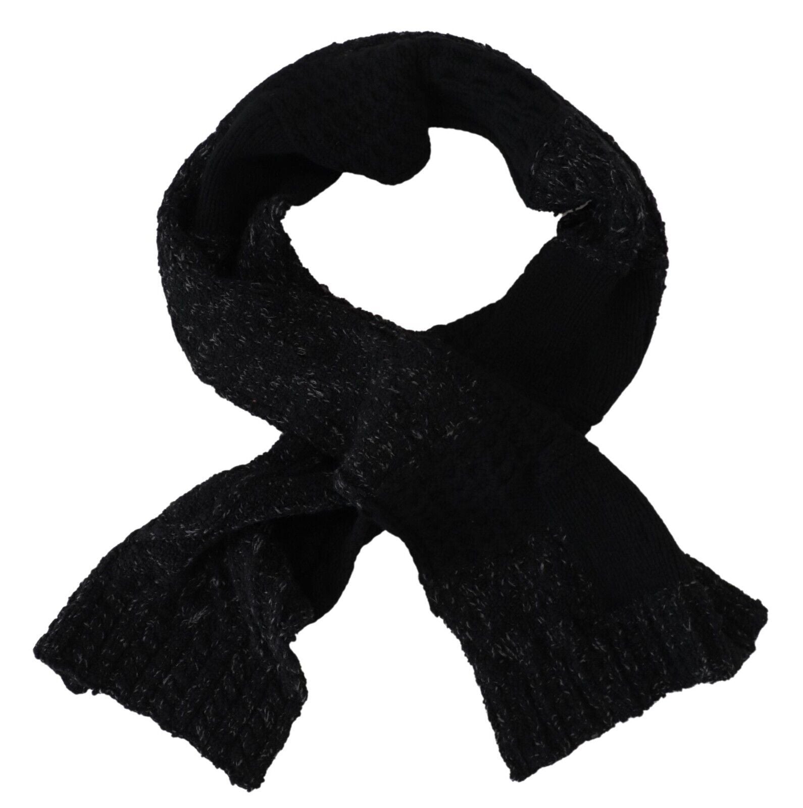 Elite Black Wool Blend Men's Scarf