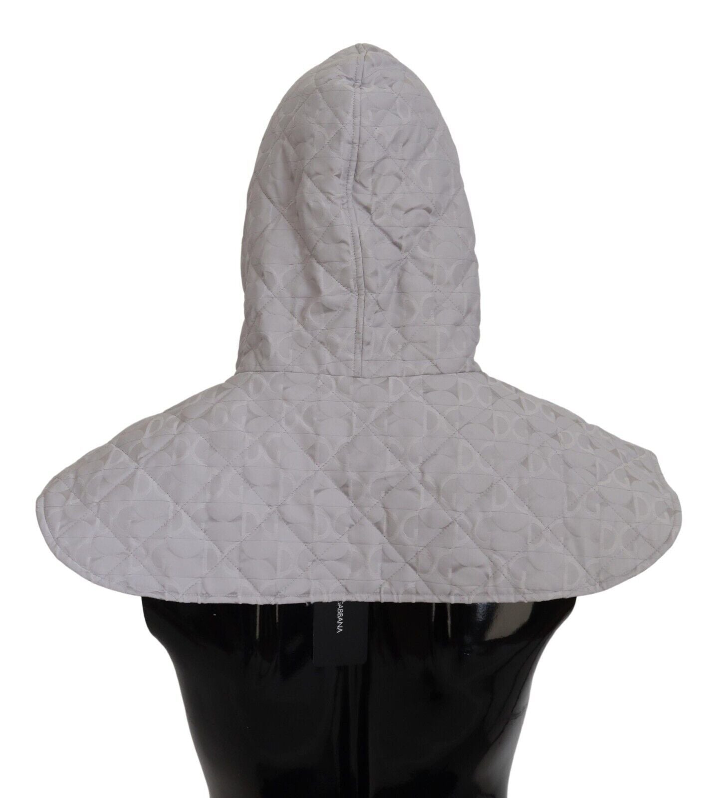 Elegant White Nylon Whole Head Wrap Hat